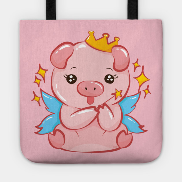 Cute Piggy Fairy Pig Design Tote by creative