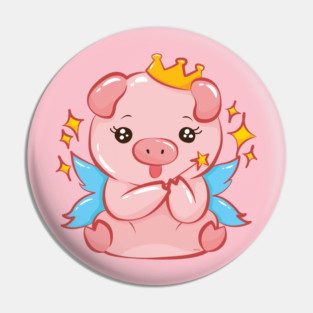 Cute Piggy Fairy Pig Design Pin