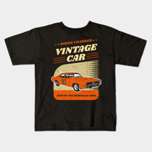 Hazzard Vintage Car General Lee Dodge Charger Kids T-Shirt