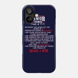 senior thing 2020 class of 2020 graduation gift Phone Case