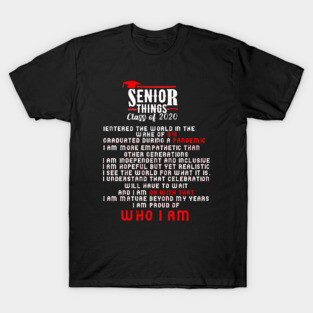senior thing 2020 class of 2020 graduation gift T-Shirt