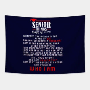 senior thing 2020 class of 2020 graduation gift Tapestry