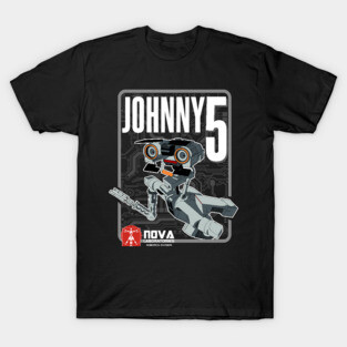 JOHNNY 5, T-shirt, Hanno Bisogno Di Input, NOVA Robotics. Retrò - Foto 11