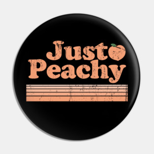 Just Peachy Retro 70s Georgia Peaches Summer Fruit Pin