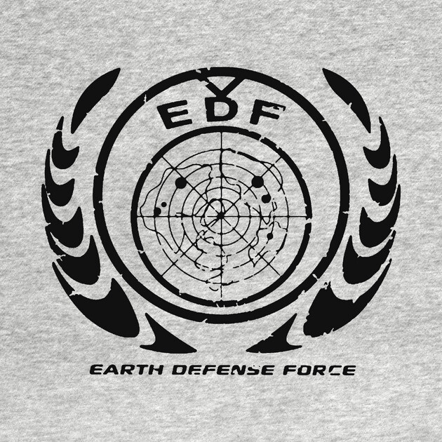 Earth Defense Force Logo - Black T-Shirt