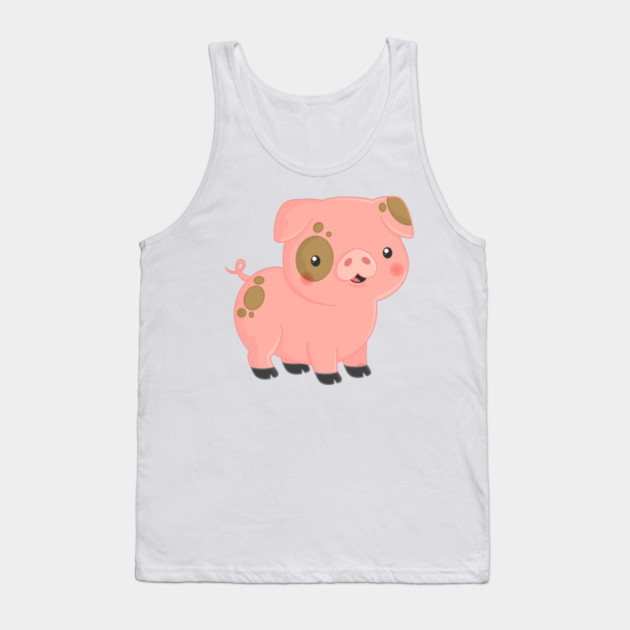 Cute Pink Pig Pinto Design Tank Top by creative