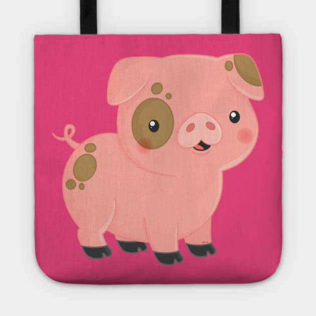 Cute Pink Pig Pinto Design Tote by creative