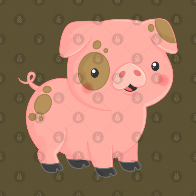 Cute Pink Pig Pinto Design by creative