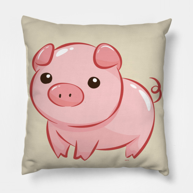 Cute Pink Piggy Design Pillow by creative