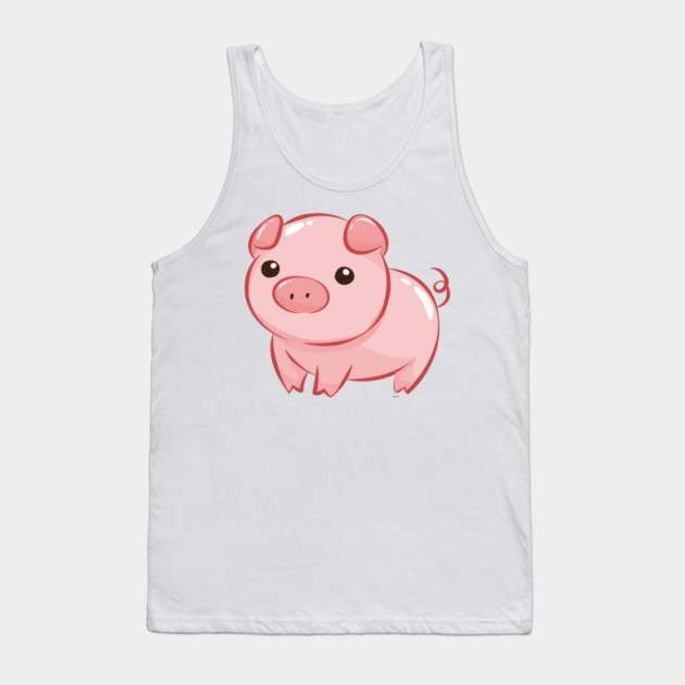 Cute Pink Piggy Design Tank Top by creative