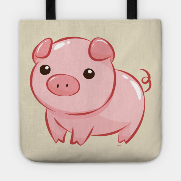 Cute Pink Piggy Design Tote by creative