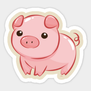 Cute Pink Piggy Design Magnet