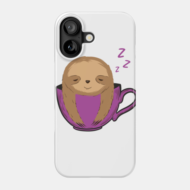 Sloth Sleeping in a Cup Funny Phone Case by creative