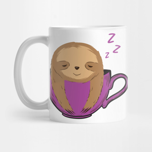 Sloth Sleeping in a Cup Funny by creative