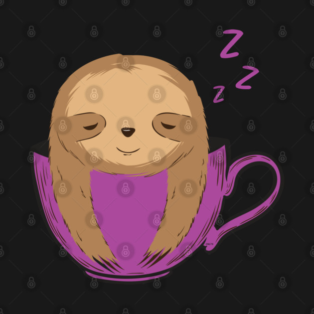 Sloth Sleeping in a Cup Funny by creative
