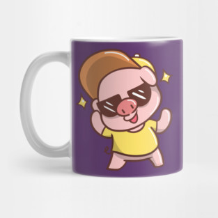 Cute Summer time Piggy with Sunglasses Mug