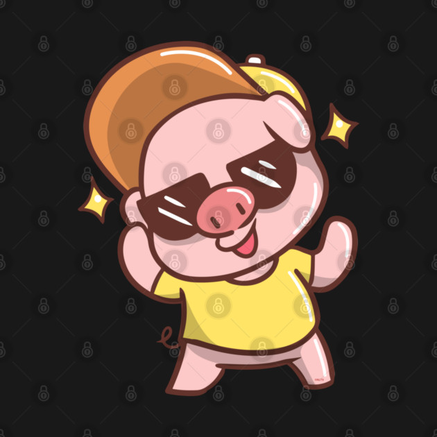 Cute Summer time Piggy with Sunglasses by creative