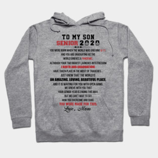 To My Son Senior 2020 Hoodie