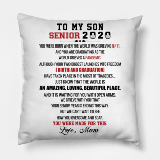 To My Son Senior 2020 Pillow