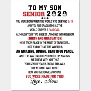 To My Son Senior 2020 Posters and Art