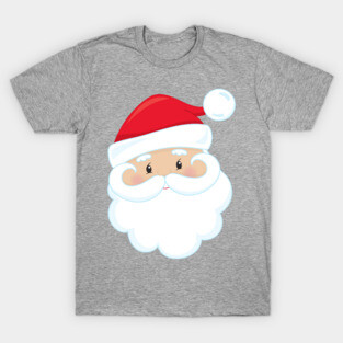 Santa Claus, Smiling Santa, Santa Hat, Christmas T-Shirt