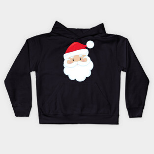 Santa Claus, Smiling Santa, Santa Hat, Christmas Kids Hoodie