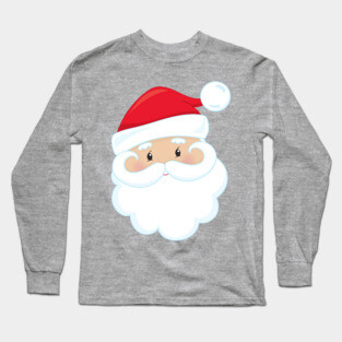 Santa Claus, Smiling Santa, Santa Hat, Christmas Long Sleeve T-Shirt