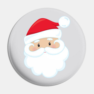 Santa Claus, Smiling Santa, Santa Hat, Christmas Pin