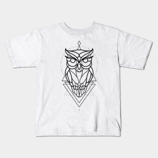 Linework owl design Kids T-Shirt
