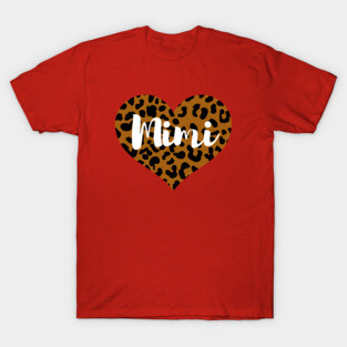 Cute Leopard Print Mimi Heart T-Shirt
