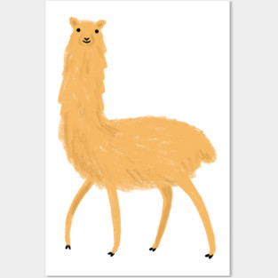 Yellow Alpaca Posters and Art