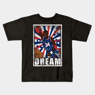 Olajuwon Basketball The Dream Houston 34 Legend Kids T-Shirt