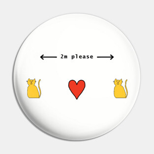 Cat Says Social Distancing 2m Please Pin