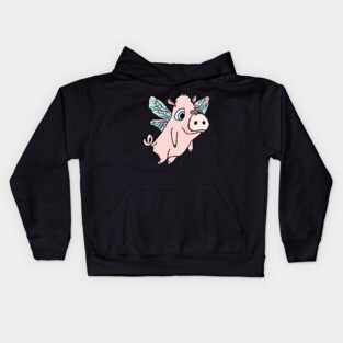 Flying Pig Kids Hoodie