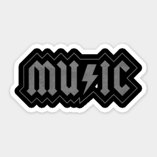 ACDC Music - Grey Sticker
