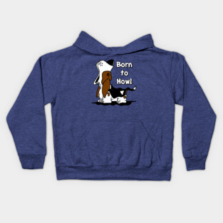 Born to Howl Basset Hound Kids Hoodie