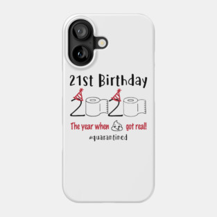 21st Birthday 2020 The Year When Shit Got Real Phone Case