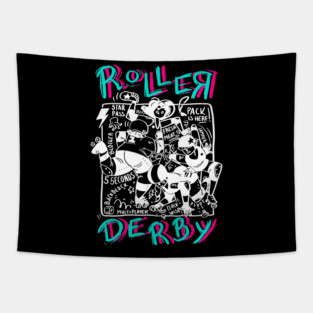 Roller Derby Chaos Tapestry