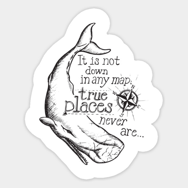 Moby Dick Pen and Ink Sticker by stayfrostybro