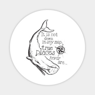 Moby Dick Pen and Ink Magnet