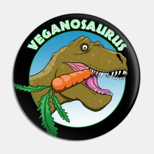 Vegan Dinosaur Pin
