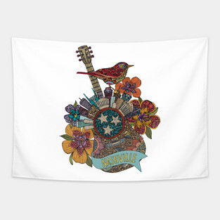 Nashville Guitar Tapestry