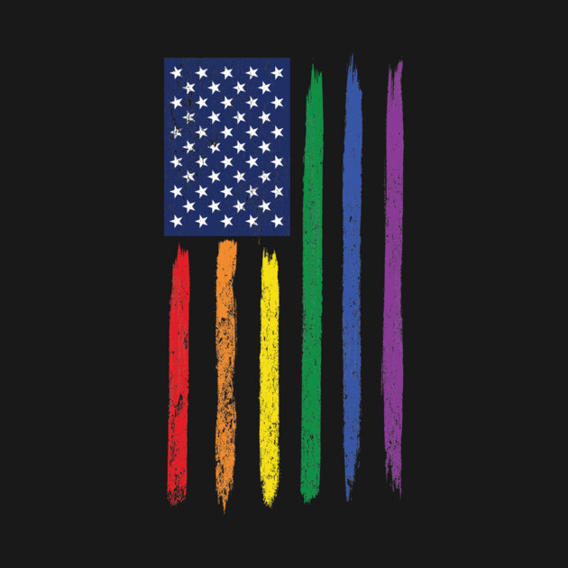 LGBT Rainbow Flag USA Patriotic Pride Awareness Lgbt Flag