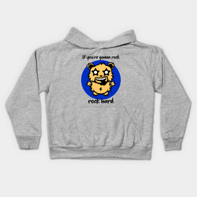 Rock Beary Hard Kids Hoodie by MCALTees