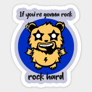 Rock Beary Hard Sticker