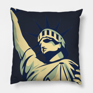 liberty statue, United States of America Pillow