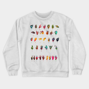 Sign Language Alphabet Crewneck Sweatshirt