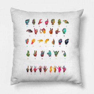 Sign Language Alphabet Pillow