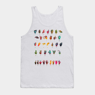 Sign Language Alphabet Tank Top