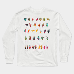 Sign Language Alphabet Long Sleeve T-Shirt